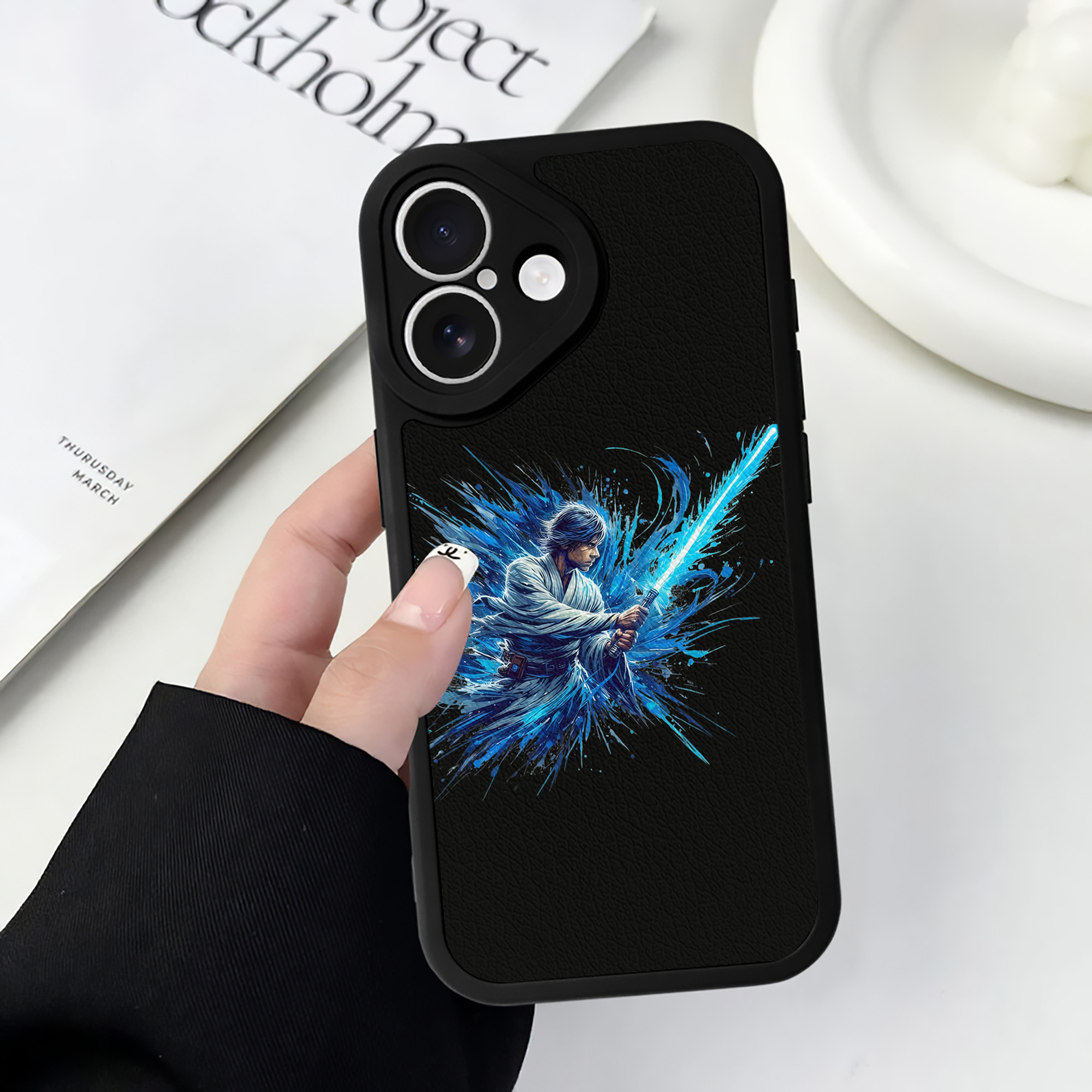 （画像用） スター・ウォーズ Star Wars 【iPhone 16シリーズ対応】シリコンスマホケース（レザー調） 材質：シリコン